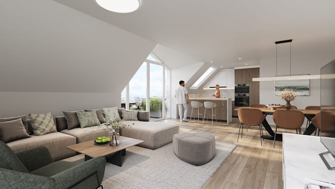 design and render photorealistic interior and exterior