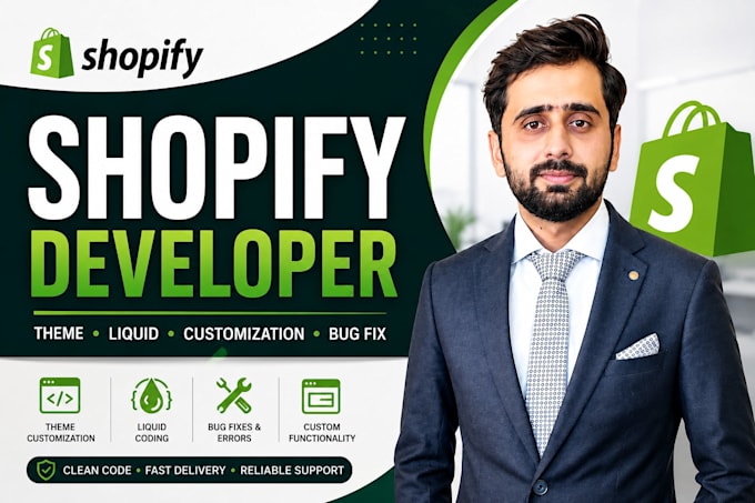 be your shopify developer for theme customization and bug fixes