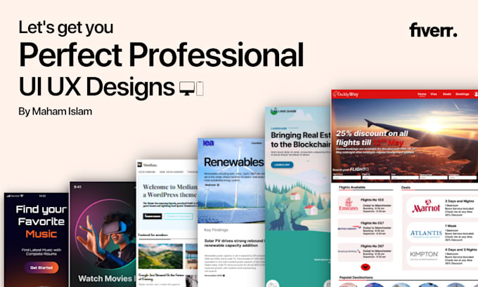 Create professional ui ux designs for your websites dashboards and ...