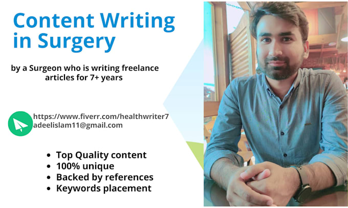 Write articles and blog posts on all types of surgery topics by ...