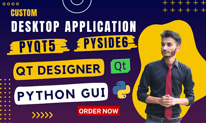 Develop python gui desktop app in pyqt tkinter and qt designer by M ...