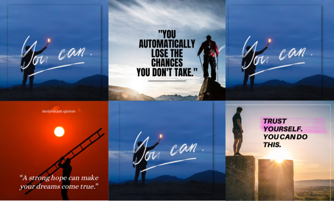 Create a motivational quotes for your social media post by Kinditrufgon