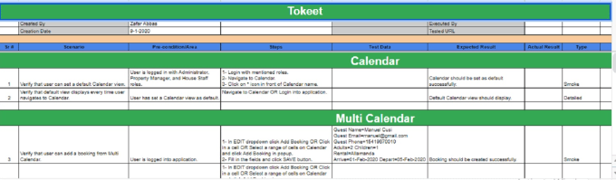 document and execute test plan, test cases, and report bugs