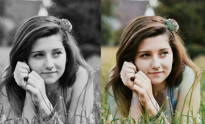 transform your photo or image from black and white to color
