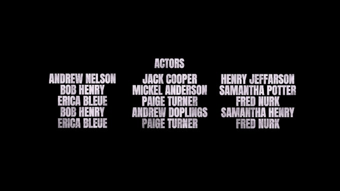 make credits title cards
