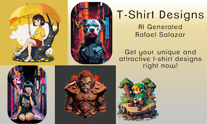Create tshirt designs generated by ai prompt by Rafaelsalzr | Fiverr
