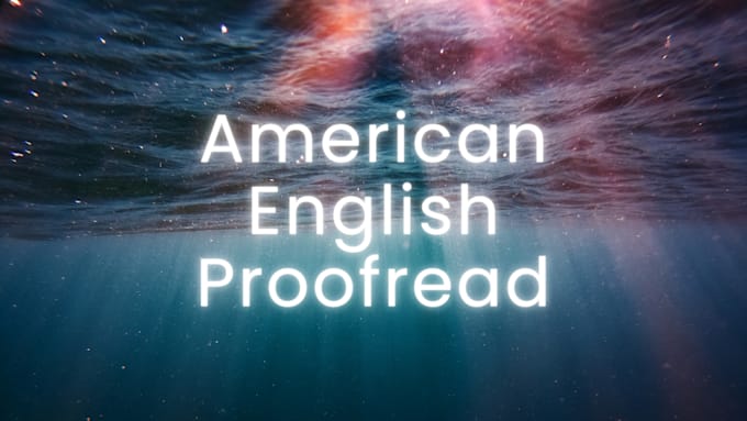 proofread for american english