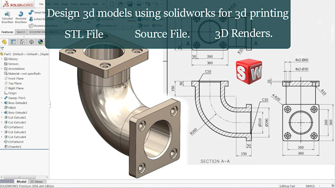 Do 3d design, stl files for 3d printing using solidworks by Zayn ...