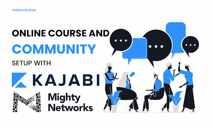 do kajabi website design and mighty networks community setup