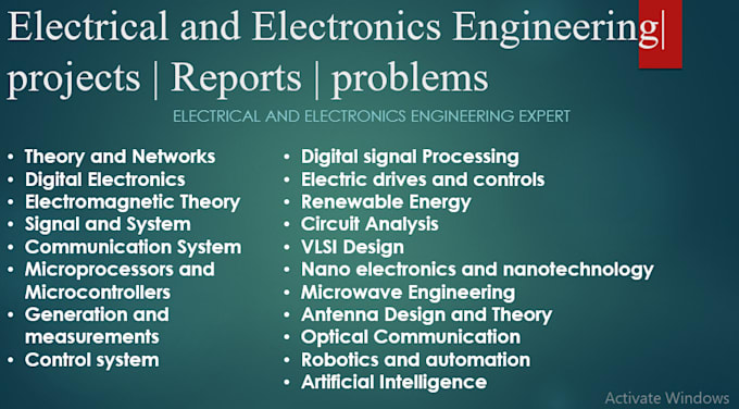 tutor you in electrical and electronics engineering