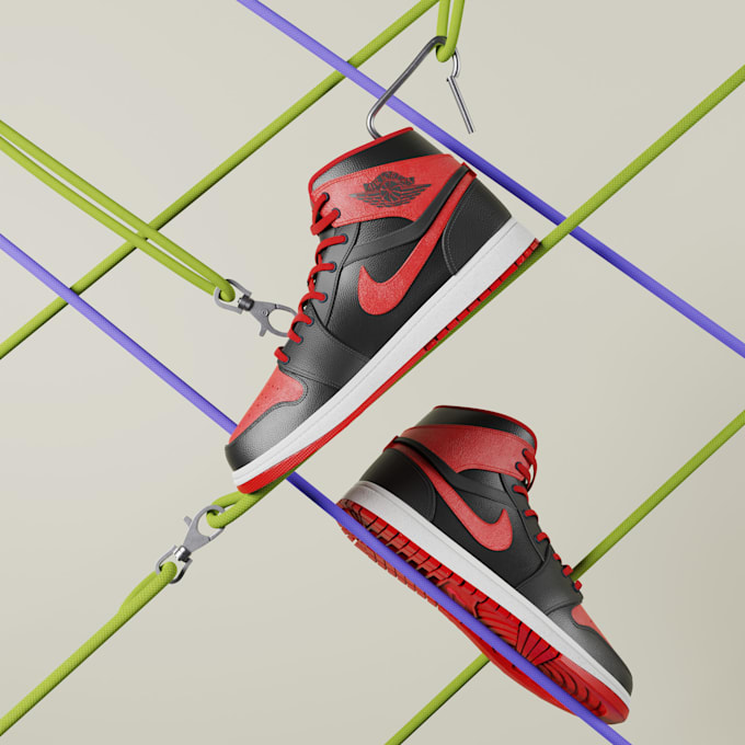 do 3d shoe modeling and realistic rendering for your product