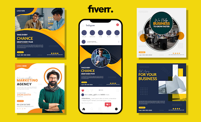 design creative social media posts for facebook or instagram