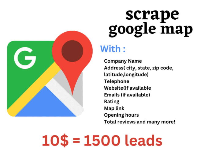 expertly scrape google maps businesses data with emails
