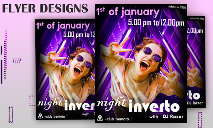 create eye catching and new style flyer designs