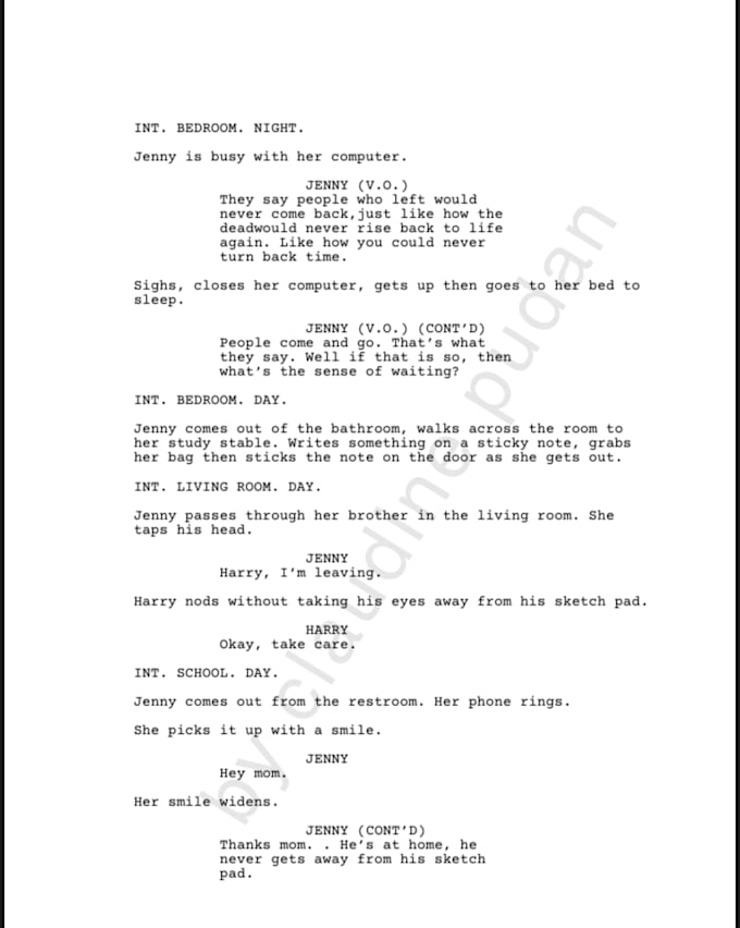 Write your tv or film script by Claudinepudan Fiverr