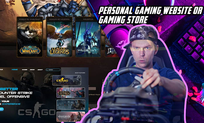 create your personal gaming website or gaming store