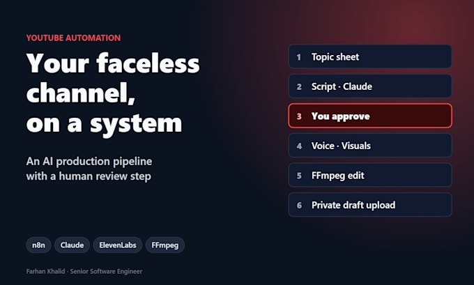 set up an ai automation pipeline for your faceless youtube channel