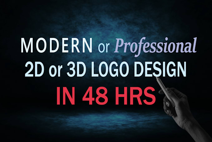 design a modern or professional 2d or 3d logo in 48hrs