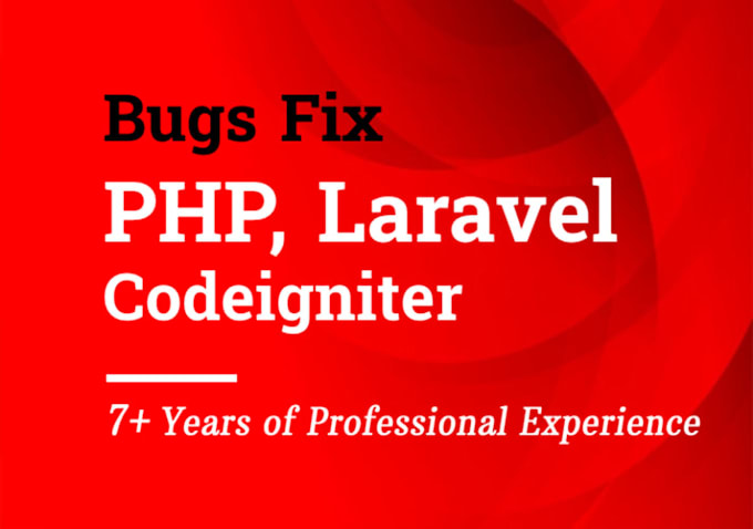 develop or fix any php,laravel,codeigniter,wordpress website