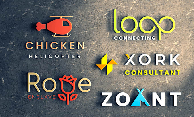 do unique modern minimalist 3d business logo design