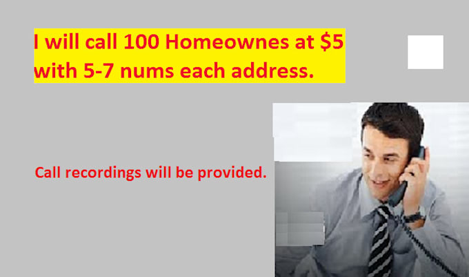 Be your va to call homeowners to get motivated seller leads by ...