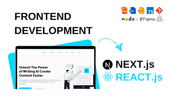 create frontend ui using react js and next js