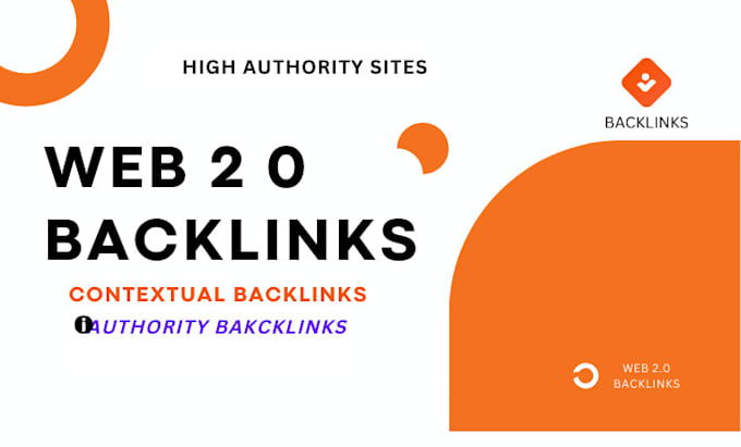 build high authority web 2 0 SEO backlinks manually