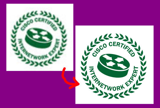 recreate your logo with vector file as final result