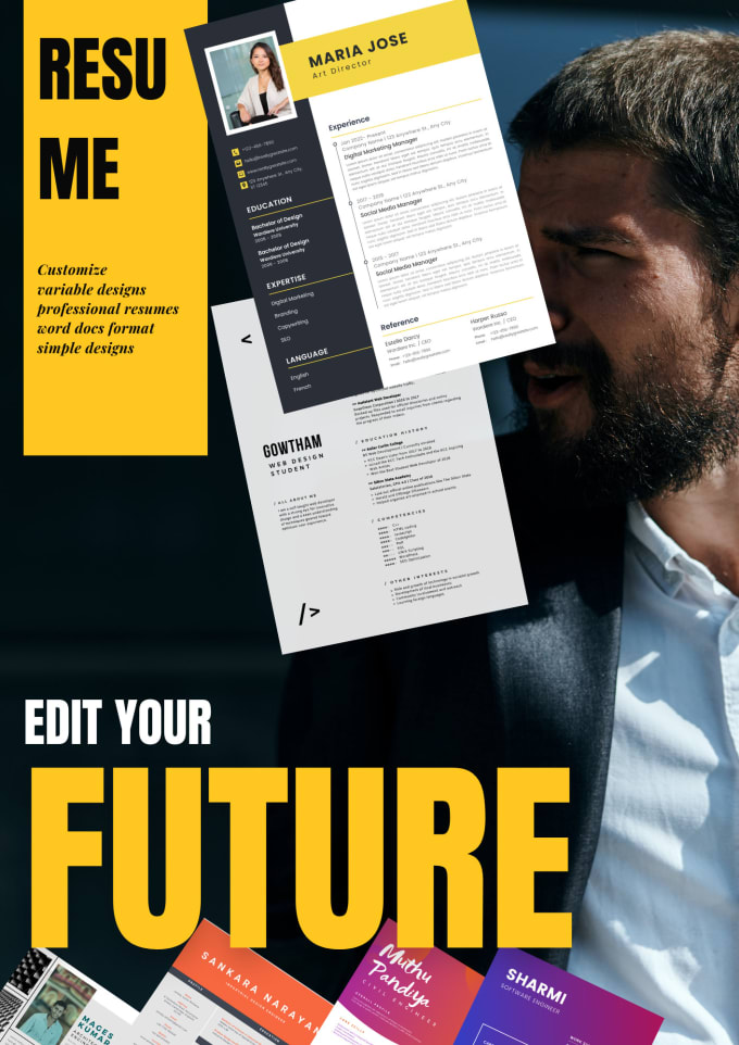 Create resume templates in microsoft word by Mageshkumarm508 Fiverr