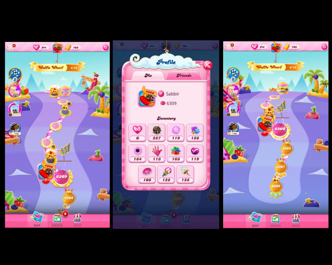 Pass candy crush saga game hard and easy levels by Sabbir7130 Fiverr