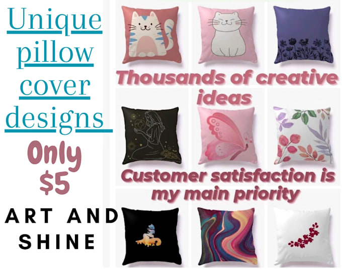 create unique pillow cover designs