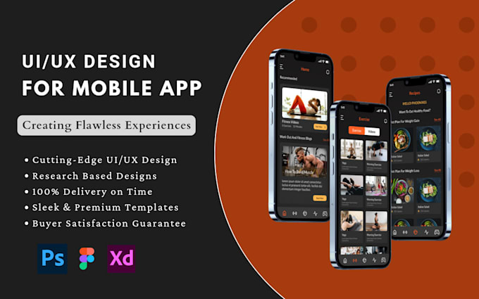 Do mobile app ui ux design with prototype using figma by Jahanzaib6623 ...
