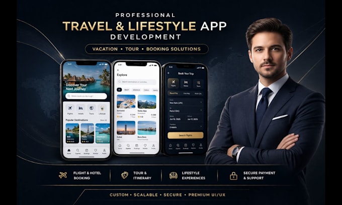 develop travel and lifestyle app, vacation and tour app