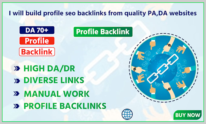 build profile SEO backlinks from quality pa ,da websites
