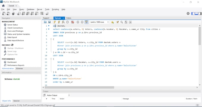 design, develop, fix and manage database like sql server, mysql, oracle
