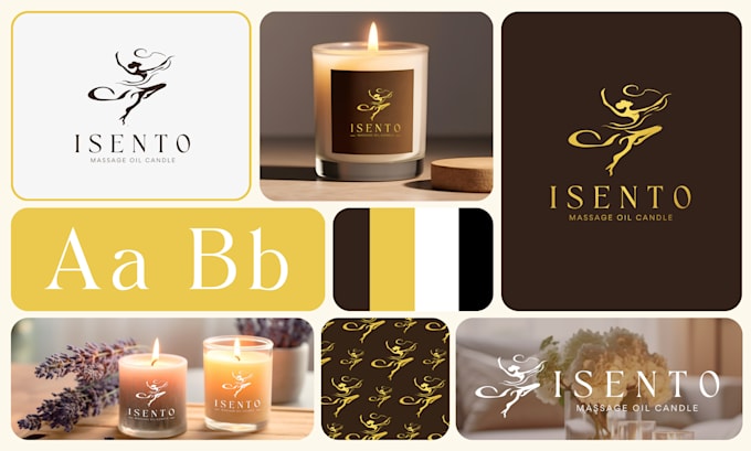 do luxury logo, candle label, product label design