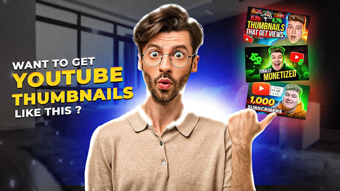 design captivating youtube thumbnails, and channel arts