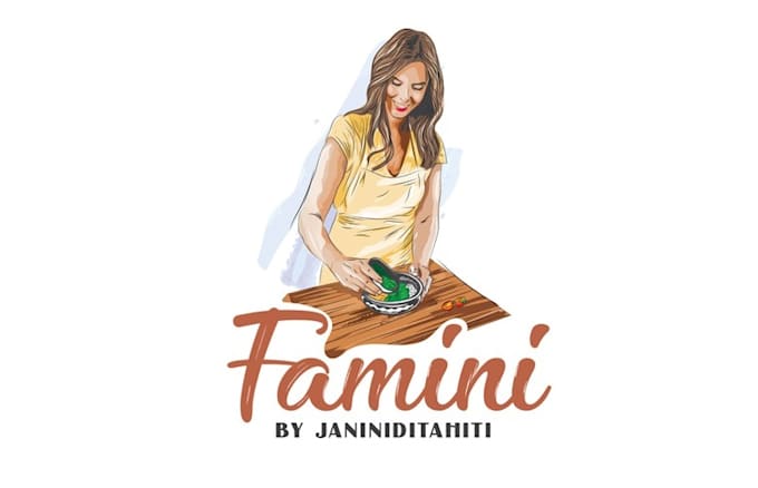 create around label cooking products logo