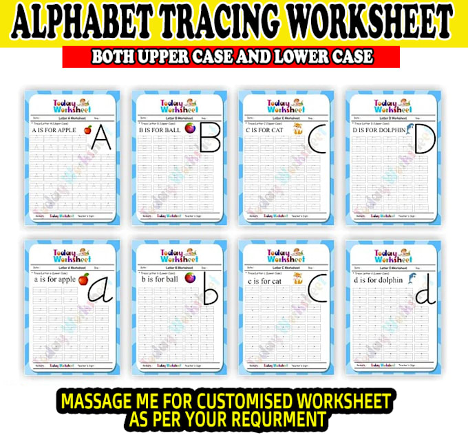 create alphabet, cursive, and patterns for tracing for kindergarten students