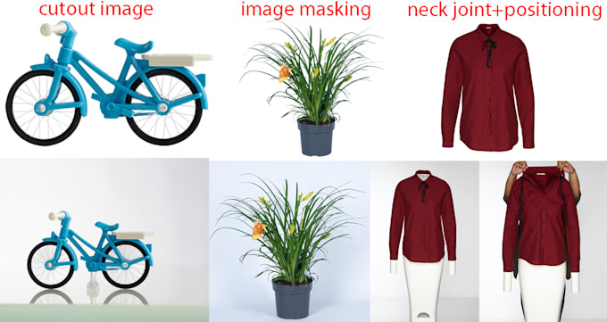 do clipping path or neck joint and image manipulation and etc service