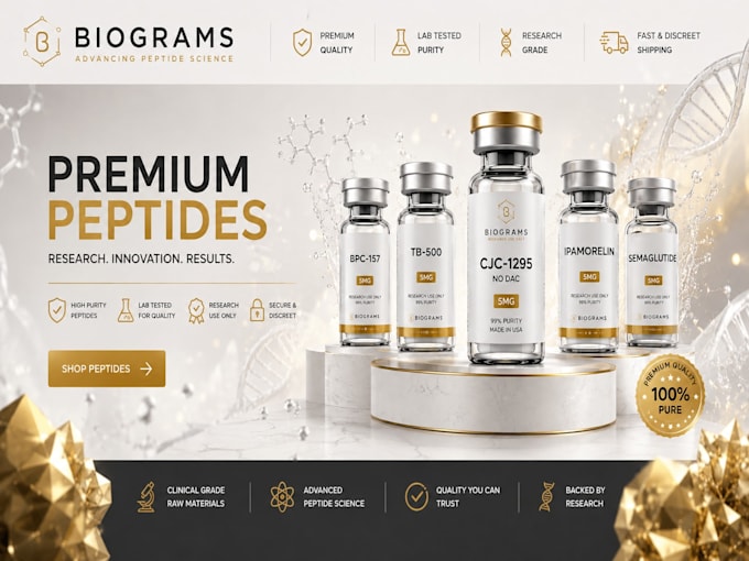 build peptide website with peptide marketing and SEO for nutraceutical brand