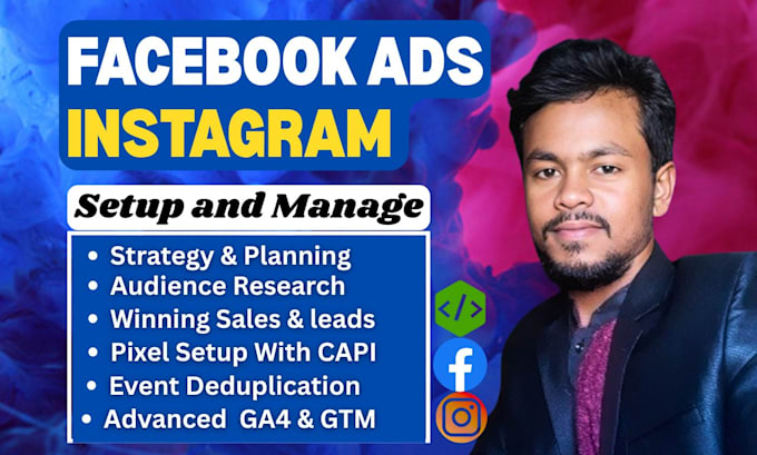 offer facebook ads campaign, instagram ads, fb or meta ads marketing pixels capi