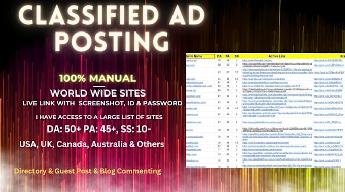 do classified ad posting for more traffic and sales to generate
