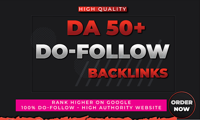 create da50 dofollow seo backlinks to improve google ranking