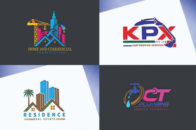 design plumbing, construction, real estate or hvac logo
