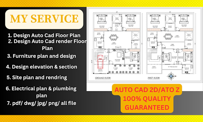 create 2d floor plan and architecture floor plan