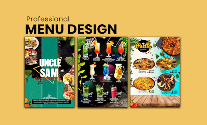 design modern restaurant menu, digital menu and food flyer