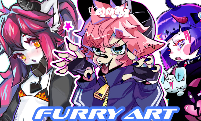 draw furry or fursona illustration art commission