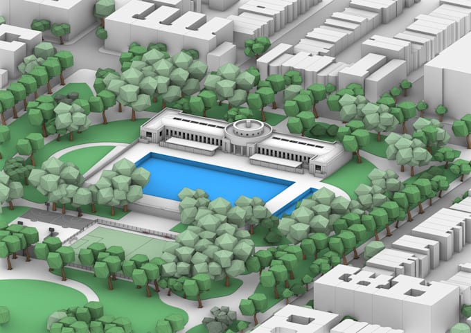 create detailed 3d site models in rhino for masterplans