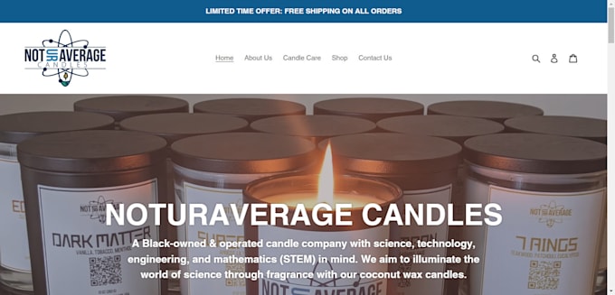 design profitable candle shopify store candle website candle dropshipping store